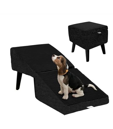 2-in-1 Convertible Wooden Home Step Stool Dog Ramp Stairs