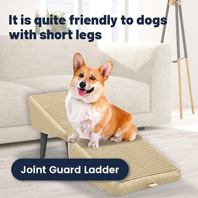 2-in-1 Convertible Wooden Home Step Stool Dog Ramp Stairs