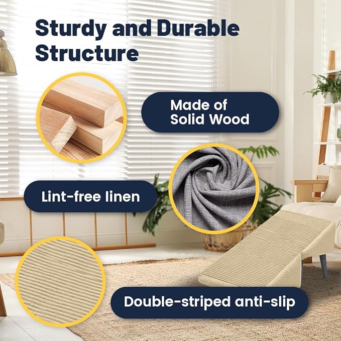 2-in-1 Convertible Wooden Home Step Stool Dog Ramp Stairs