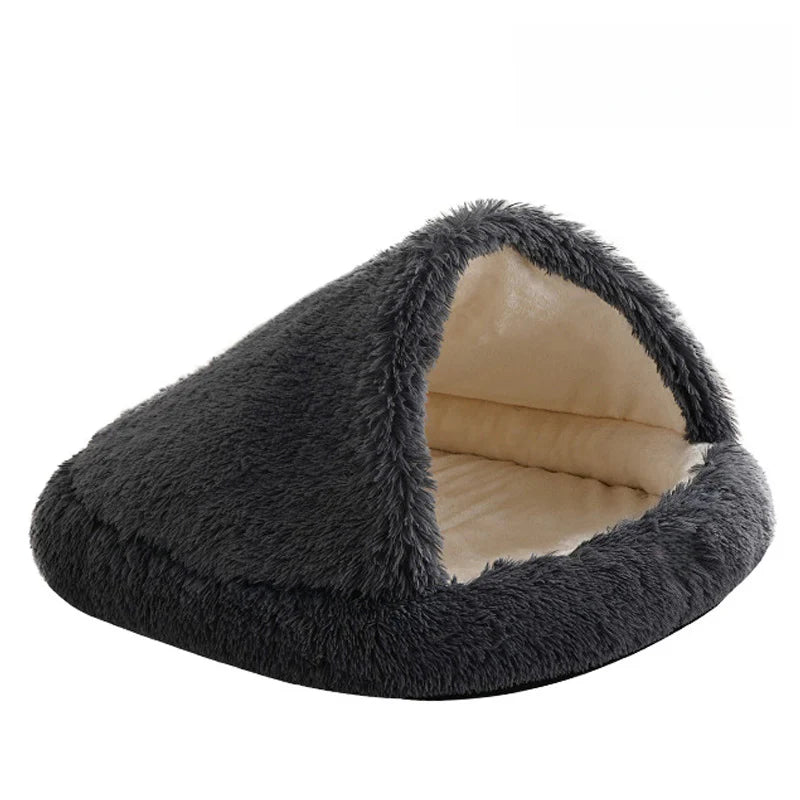 Cuddle Cave Pet Bed — Ultra-Soft Anxiety Relief Hideout for Dogs & Cats-Darkgrey-3