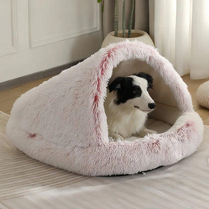 Cuddle Cave Pet Bed — Ultra-Soft Anxiety Relief Hideout for Dogs & Cats-Pink-2