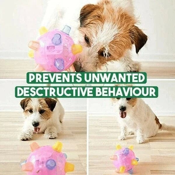 Jumping activation ball for dogs and cats-pink