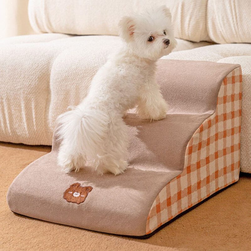 Pet Climbing Ladder Removable Dog Stairs/Ramp-plaid