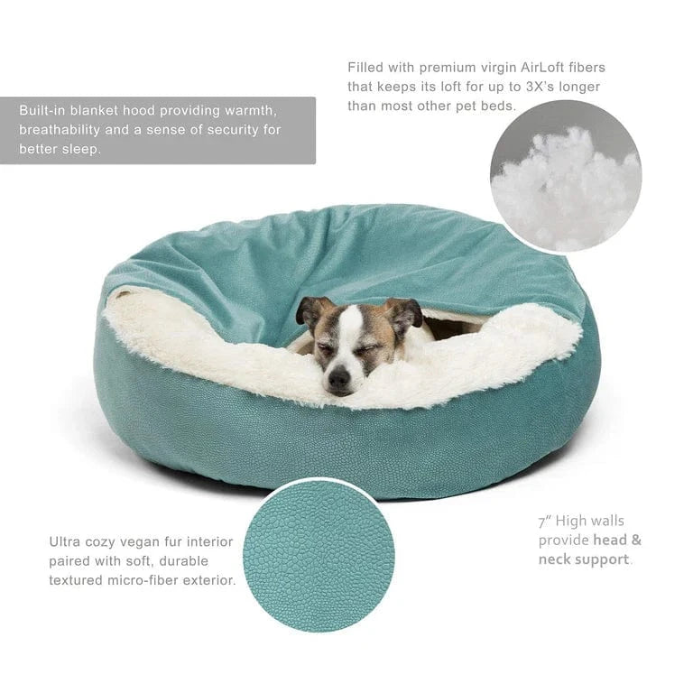 pet cave dog bed soft interior material