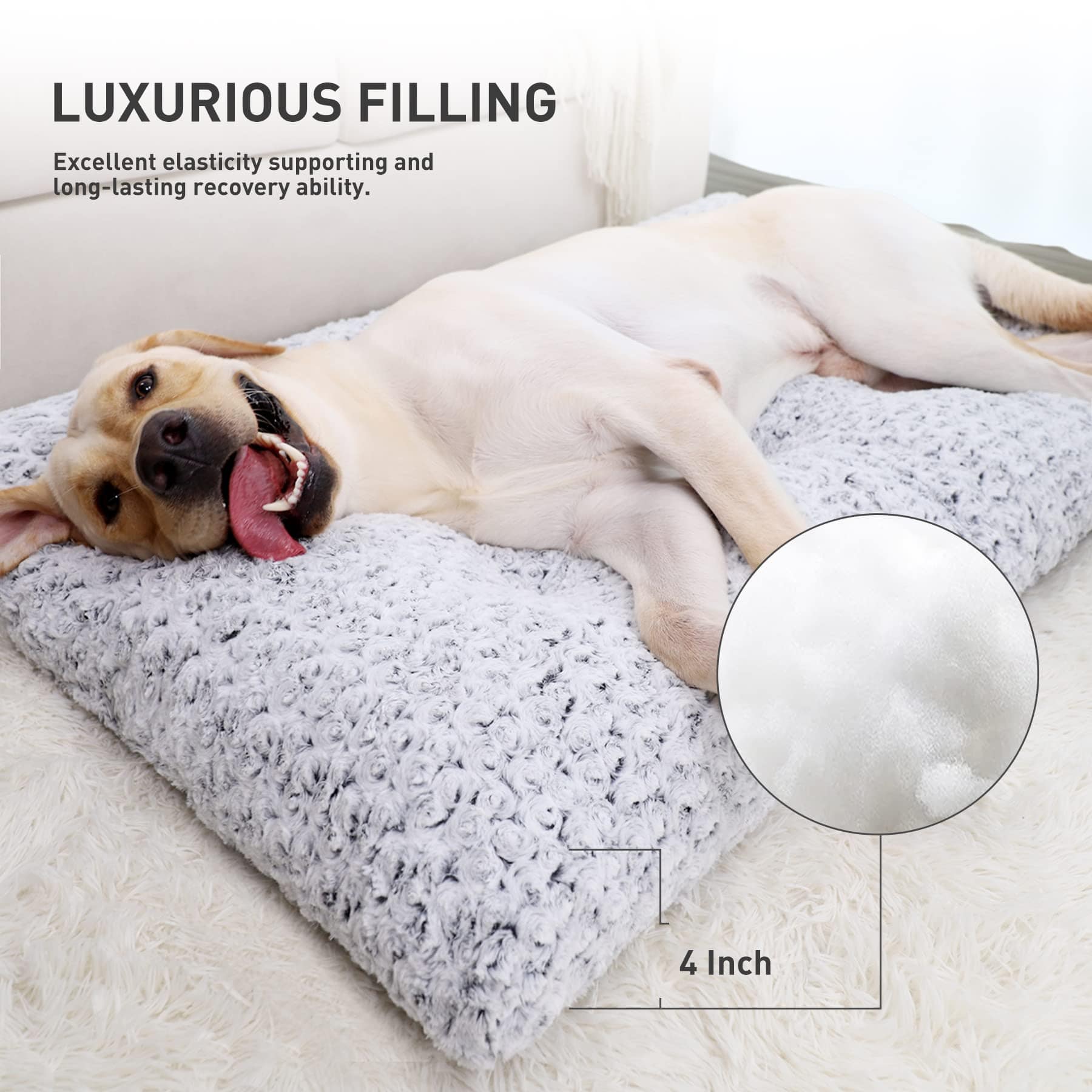 dog sleeping mat inside dog cave bed