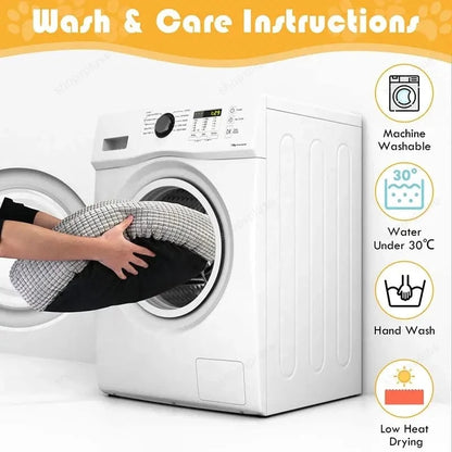Machine-washable care instructions for hassle-free maintenance of the Dogegis™ calming pet bed