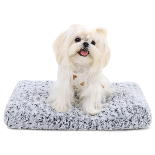 Dogegis™ Premium Plush Sleeping Mat in grey, designed as a cozy cave bed liner and standalone pet mat
